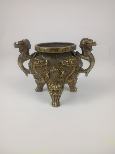 Vintage brass chinese censer - chinese,